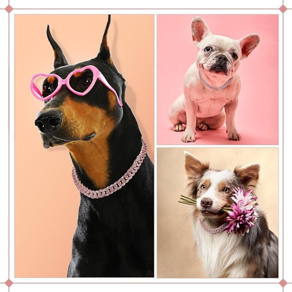Dog Necklace Metal Cat Chain Pet Crystal Collar Jewelry Accessories For Small Medium Large Dogs Cats - Image 3